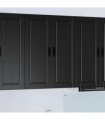 vidaXL Wall Cabinet PORTO Black 80 x 31 x 100 cm Engineered Wood — Model: 1x wall cabinet (2 doors)