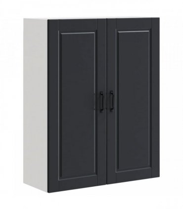 vidaXL Wall Cabinet PORTO Black 80 x 31 x 100 cm Engineered Wood — Model: 1x wall cabinet (2 doors)