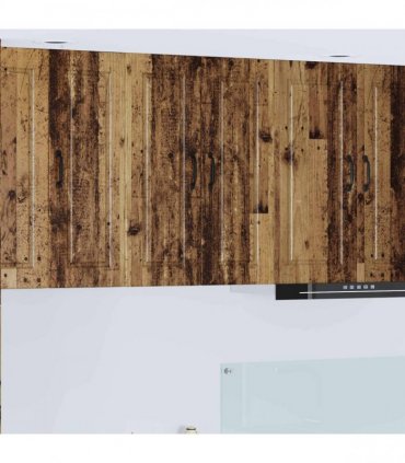 vidaXL Wall Cabinet PORTO Old Wood 60 x 31 x 80 cm Engineered Wood — Model: 1x wall cabinet (2 doors)