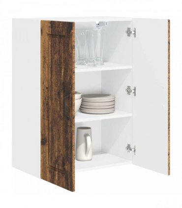vidaXL Wall Cabinet PORTO Old Wood 60 x 31 x 80 cm Engineered Wood — Model: 1x wall cabinet (2 doors)