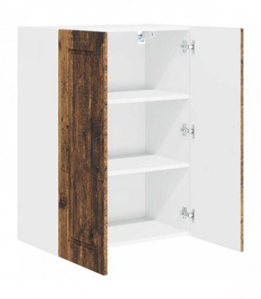 vidaXL Wall Cabinet PORTO Old Wood 60 x 31 x 80 cm Engineered Wood — Model: 1x wall cabinet (2 doors)