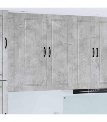 vidaXL Wall Cabinet PORTO Concrete Grey 40 x 31 x 100 cm — Model: 1x wall cabinet (1 door)