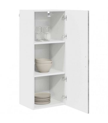 vidaXL Wall Cabinet PORTO Concrete Grey 40 x 31 x 100 cm — Model: 1x wall cabinet (1 door)