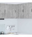 vidaXL Wall Corner Cabinet PORTO Concrete Grey 57 x 57 x 80 cm — Model: 1x wall corner cabinet