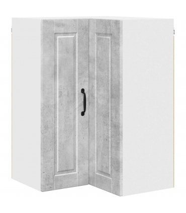 vidaXL Wall Corner Cabinet PORTO Concrete Grey 57 x 57 x 80 cm — Model: 1x wall corner cabinet