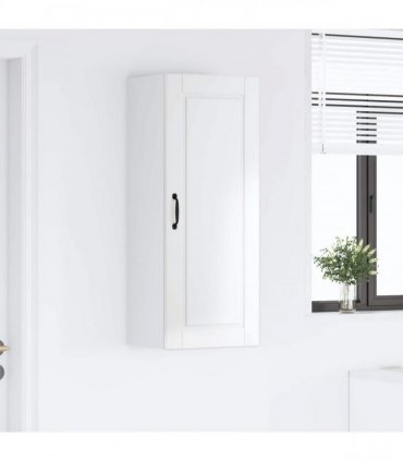 vidaXL Wall Cabinet PORTO High Gloss White 40 x 31 x 100 cm — Model: 1x wall cabinet (1 door)
