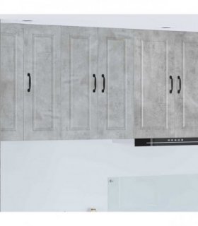 vidaXL Wall Cabinet PORTO Concrete Grey 60 x 31 x 80 cm — Model: 1x wall cabinet (2 doors)