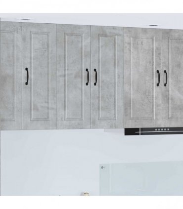 vidaXL Wall Cabinet PORTO Concrete Grey 60 x 31 x 80 cm — Model: 1x wall cabinet (2 doors)