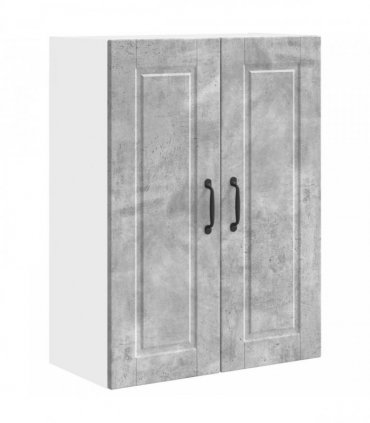 vidaXL Wall Cabinet PORTO Concrete Grey 60 x 31 x 80 cm — Model: 1x wall cabinet (2 doors)