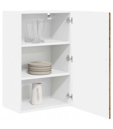 vidaXL Wall Cabinet PORTO Old Wood 50 x 31 x 80 cm Engineered Wood — Model: 1x wall cabinet (1 door)
