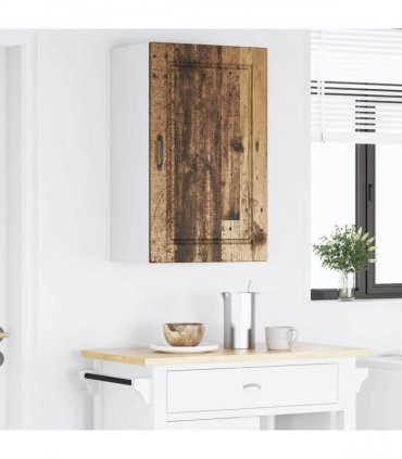 vidaXL Wall Cabinet PORTO Old Wood 50 x 31 x 80 cm Engineered Wood — Model: 1x wall cabinet (1 door)