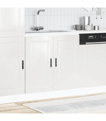 vidaXL Sink Base Cabinet "Porto" High Gloss White 80x46x81.5 cm En — Size: 80 x 46 x 81.5 cm, Model: 1x bottom cabinet (2 doors)