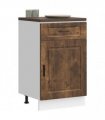 vidaXL Kitchen Base Cabinet Porto Smoked Oak Engineered Wo — Size: 50 x 46 x 81.5 cm, Model: 1x bottom cabinet (1 door 1 drawer)