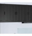 vidaXL Wall Cabinet PORTO Black 60 x 31 x 80 cm Engineered Wood — Model: 1x wall cabinet (2 doors)