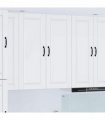 vidaXL Wall Cabinet PORTO White 40 x 31 x 100 cm Engineered Wood — Model: 1x wall cabinet (1 door)