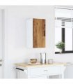 vidaXL Kitchen Wall Cabinet Porto Old Wood Engineered Wood — Size: 30 x 31 x 60 cm, Model: 1x wall cabinet (1 door)