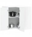 vidaXL Kitchen Wall Corner Cabinet Porto High Gloss White Engineered Wood — Size: 57 x 57 x 60 cm, Model: 1x wall corner cabinet