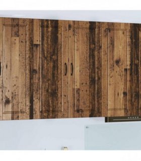 vidaXL Wall Cabinet PORTO Old Wood 80 x 31 x 100 cm Engineered Wood — Model: 1x wall cabinet (2 doors)