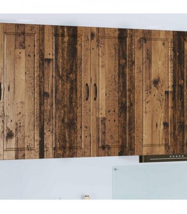 vidaXL Wall Cabinet PORTO Old Wood 80 x 31 x 100 cm Engineered Wood — Model: 1x wall cabinet (2 doors)
