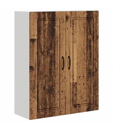 vidaXL Wall Cabinet PORTO Old Wood 80 x 31 x 100 cm Engineered Wood — Model: 1x wall cabinet (2 doors)