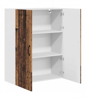 vidaXL Wall Cabinet PORTO Old Wood 80 x 31 x 100 cm Engineered Wood — Model: 1x wall cabinet (2 doors)