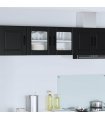 vidaXL Wall Glass Cabinet PORTO Black 80 x 31 x 40 cm Engineered Wood — Model: 1x wall glass cabinet (2 doors)
