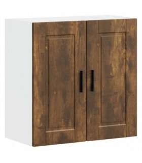 vidaXL Kitchen Wall Cabinet Porto Smoked Oak Engineered Wood — Size: 60 x 31 x 60 cm, Model: 1x wall cabinet (2 doors)