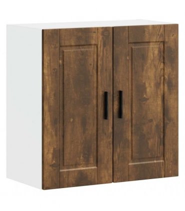 vidaXL Kitchen Wall Cabinet Porto Smoked Oak Engineered Wood — Size: 60 x 31 x 60 cm, Model: 1x wall cabinet (2 doors)