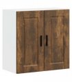 vidaXL Kitchen Wall Cabinet Porto Smoked Oak Engineered Wood — Size: 60 x 31 x 60 cm, Model: 1x wall cabinet (2 doors)