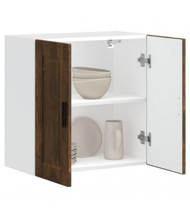 vidaXL Kitchen Wall Cabinet Porto Smoked Oak Engineered Wood — Size: 60 x 31 x 60 cm, Model: 1x wall cabinet (2 doors)
