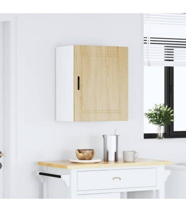 vidaXL Kitchen Wall Cabinet Porto Sonoma Oak Engineered Wood — Size: 50 x 31 x 60 cm, Model: 1x wall cabinet (1 door)