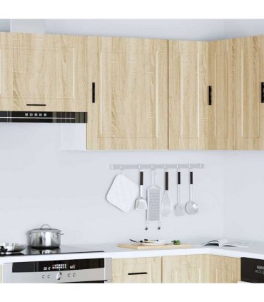 vidaXL Kitchen Wall Cabinet Porto Sonoma Oak Engineered Wood — Size: 50 x 31 x 60 cm, Model: 1x wall cabinet (1 door)