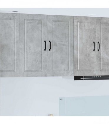 vidaXL Wall Cabinet PORTO Concrete Grey 80 x 31 x 80 cm — Model: 1x wall cabinet (2 doors)
