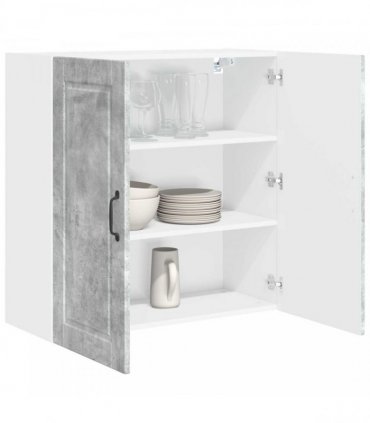vidaXL Wall Cabinet PORTO Concrete Grey 80 x 31 x 80 cm — Model: 1x wall cabinet (2 doors)