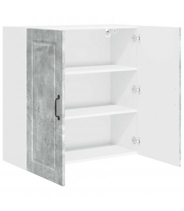 vidaXL Wall Cabinet PORTO Concrete Grey 80 x 31 x 80 cm — Model: 1x wall cabinet (2 doors)