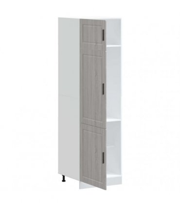 vidaXL Kitchen Cupboard "Porto" Grey Sonoma Engineered Wood — Size: 60 x 57 x 207 cm, Model: 1x cupboard