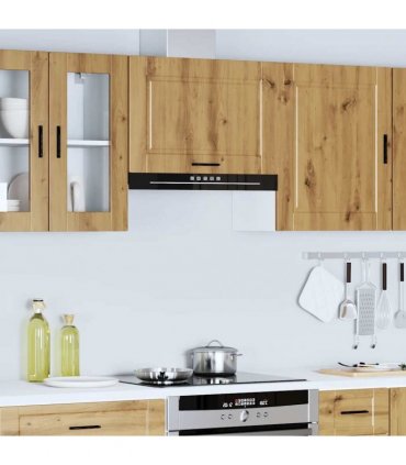 vidaXL Kitchen Wall Cabinet Porto Artisan Oak Engineered Wood — Size: 60 x 31 x 40 cm, Model: 1x wall cabinet (1 flap door)