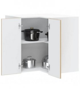 vidaXL Kitchen Wall Corner Cabinet "Porto" Artisan Oak Engineered Wood — Size: 57 x 57 x 60 cm, Model: 1x wall corner cabinet
