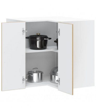 vidaXL Kitchen Wall Corner Cabinet "Porto" Artisan Oak Engineered Wood — Size: 57 x 57 x 60 cm, Model: 1x wall corner cabinet