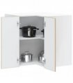 vidaXL Kitchen Wall Corner Cabinet "Porto" Artisan Oak Engineered Wood — Size: 57 x 57 x 60 cm, Model: 1x wall corner cabinet