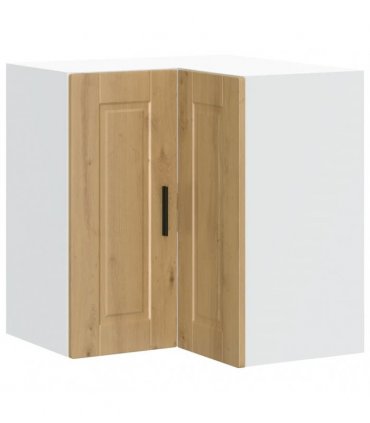 vidaXL Kitchen Wall Corner Cabinet "Porto" Artisan Oak Engineered Wood — Size: 57 x 57 x 60 cm, Model: 1x wall corner cabinet