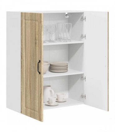 vidaXL Wall Cabinet PORTO Sonoma Oak 80 x 31 x 100 cm Engineered Wood — Model: 1x wall cabinet (2 doors)