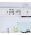 vidaXL Wall Glass Cabinet PORTO High Gloss White 80 x 31 x 40 cm — Model: 1x wall glass cabinet (2 doors)
