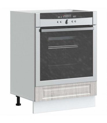 vidaXL Oven Cabinet Porto Grey Sonoma Engineered Wood — Size: 60 x 46 x 81.5 cm, Model: 1x oven cabinet