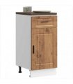 vidaXL Kitchen Base Cabinet Porto Old Wood Engineered Wood — Size: 40 x 46 x 81.5 cm, Model: 1x bottom cabinet (1 door 1 drawer)