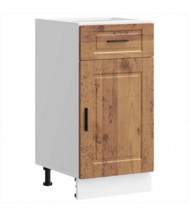 vidaXL Kitchen Base Cabinet Porto Old Wood Engineered Wood — Size: 40 x 46 x 81.5 cm, Model: 1x bottom cabinet (1 door 1 drawer)