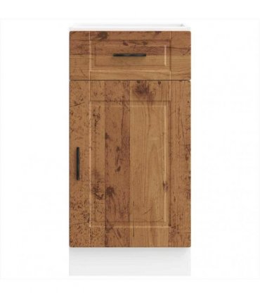 vidaXL Kitchen Base Cabinet Porto Old Wood Engineered Wood — Size: 40 x 46 x 81.5 cm, Model: 1x bottom cabinet (1 door 1 drawer)