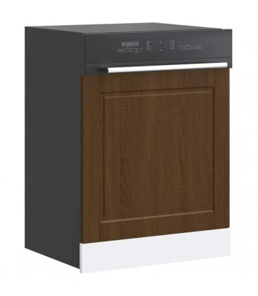 vidaXL Dishwasher Panel Porto Brown Oak 60x1.5x57 cm Engineered Wood — Size: 60 x 1.5 x 67 cm, Model: 1x dishwasher panel