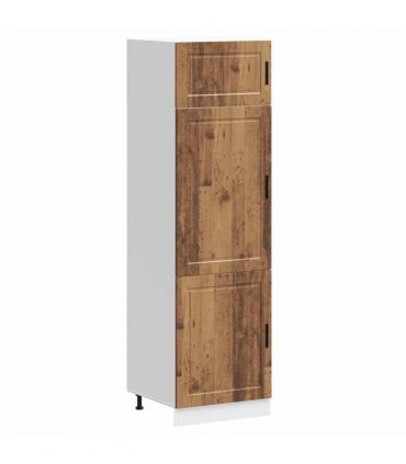 vidaXL Kitchen Cupboard "Porto" Old Wood Engineered Wood — Size: 60 x 57 x 207 cm, Model: 1x cupboard