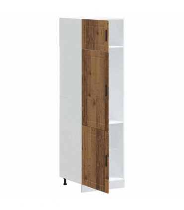 vidaXL Kitchen Cupboard "Porto" Old Wood Engineered Wood — Size: 60 x 57 x 207 cm, Model: 1x cupboard